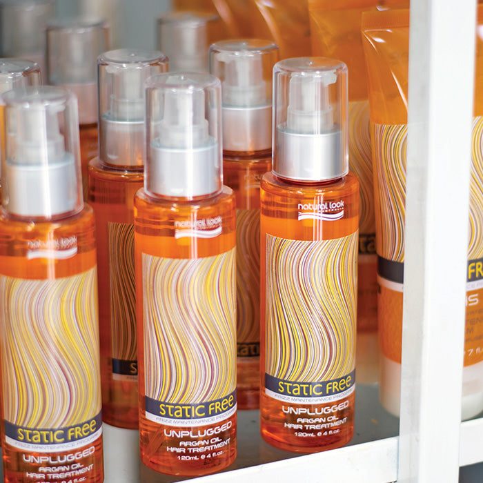 Natural Look Static Free Frizz Unplugged Argan Oil Hair Treatment 120ml