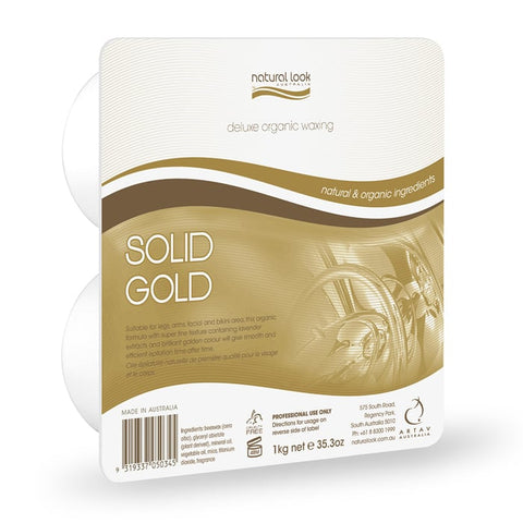 Natural Look Hot Wax Deluxe Organic Solid Gold 1Kg