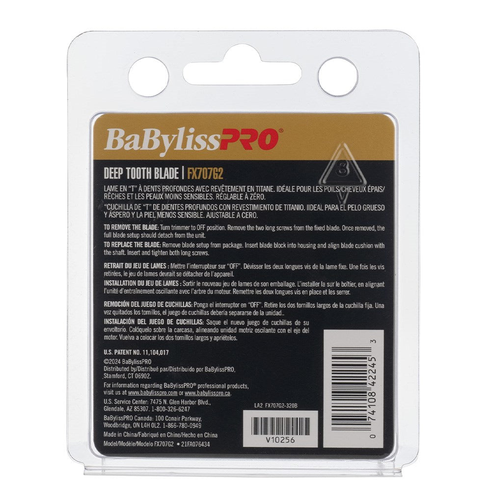 BabylissPRO Gold FX707G2 Replacement Deep Tooth T-Blade 2.0MM