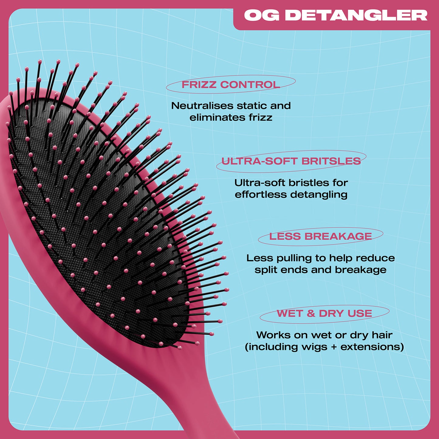 E18HTEEN OG Detangler Dark Mode Magenta
