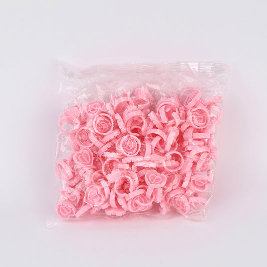 LBA Heart Glue Rings with Divider & Grooves - Pack of 100
