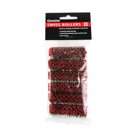 Swiss Hair Roller Red Coral 16mm 6Pk