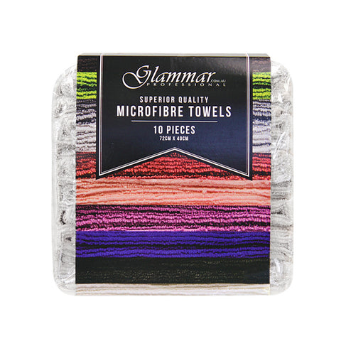 Glammar Microfibre Towels White 10Pk