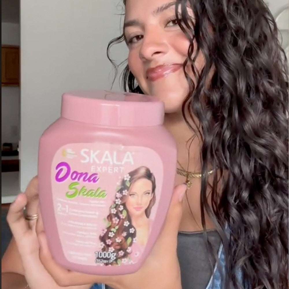 Skala Dona Super Pot 2 in 1 Combing and Treatment Cream for Smooth and Wavy Hair 1000g