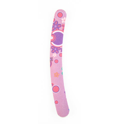 Nail File Curved Pink Flower