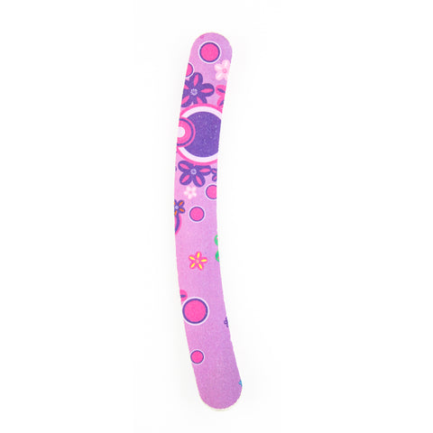 Nail File Curved Purple Flower