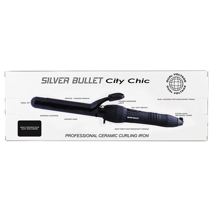 Silver Bullet City Chic Black Curling Iron - 25mm