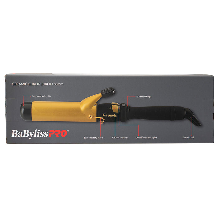 BaBylissPRO Ceramic Gold Curling Iron - 38mm