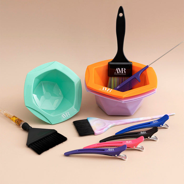 AMR Professional Connecting Tint Bowl 7Pc Set Small Rainbow