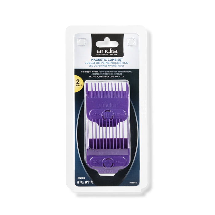 ANDIS Magnetic Universal Comb Set 0.5 & 1.5 2Pcs