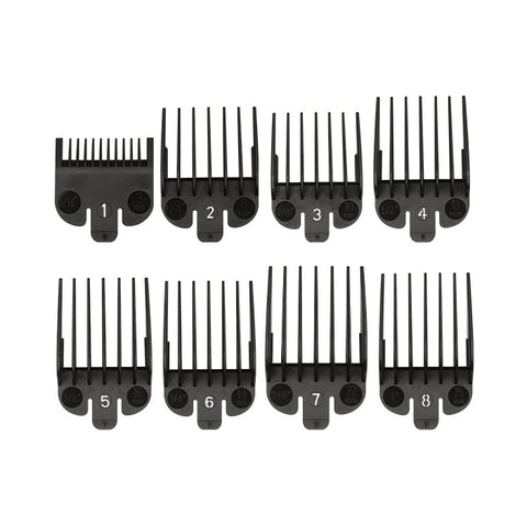 Hair Clipper Guard Attachment Guide Comb Set Black 8Pk