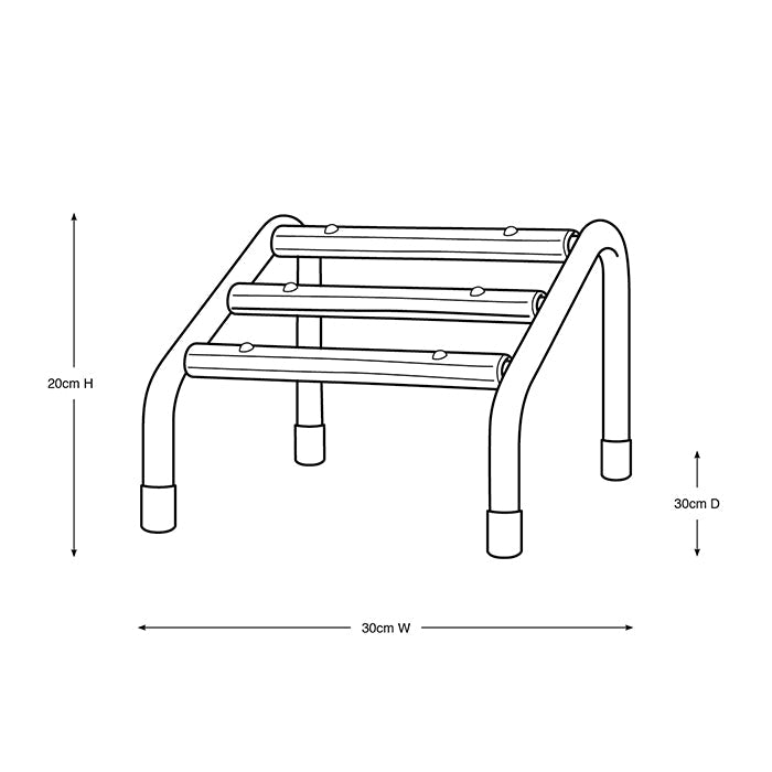 Glammar 3 Bar Chrome Footrest