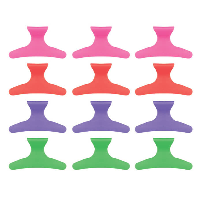 Glammar Butterfly Clips Coloured 12Pk