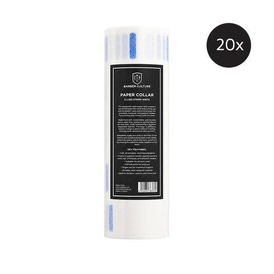 Barber Culture Paper Collar White 5Pk x 20