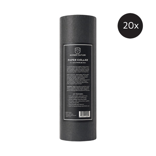 Barber Culture Paper Collar Black 5Pk x 20
