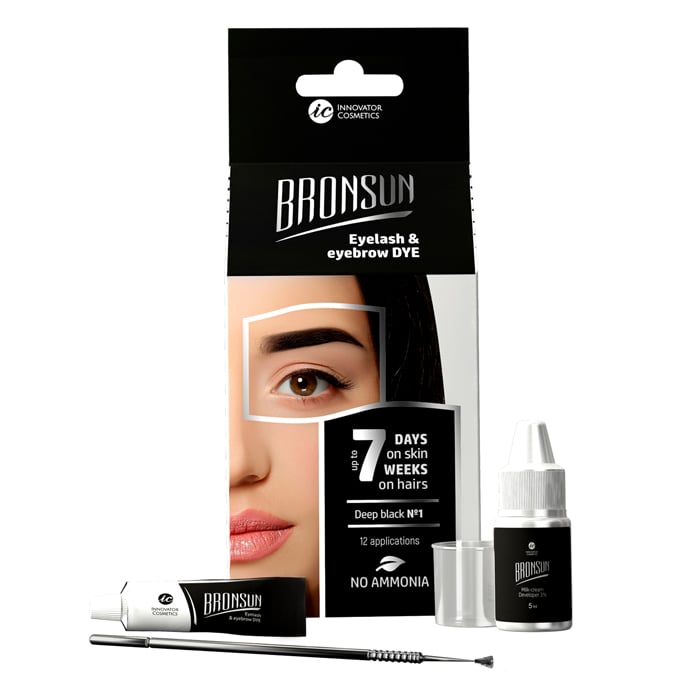 Bronsun Eyelash and Eyebrow Dye Trial Kit Deep Black #1 – AMR Hair  Beauty