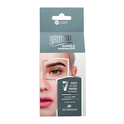 Bronsun Eyelash and Eyebrow Dye Trial Kit Graphite #2