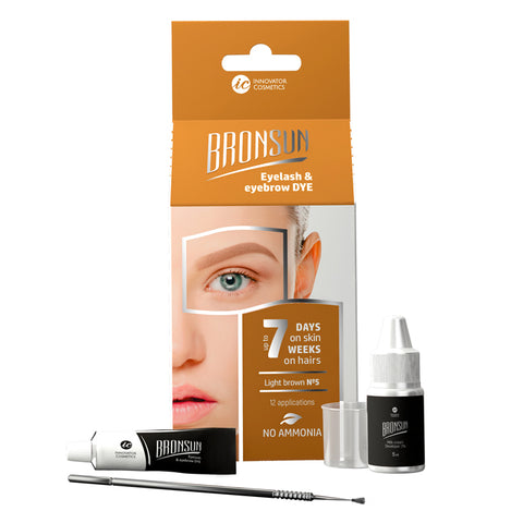Bronsun Eyelash and Eyebrow Dye Trial Kit Bronsun Light Brown #5