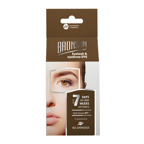 Bronsun Eyelash and Eyebrow Dye Trial Kit Dark Brown #7