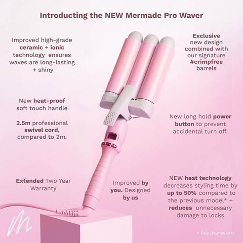 Mermade Hair Waver Pro Pink 32mm