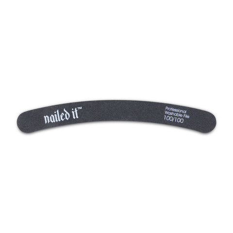 Nailed It Nail File Boomerang Black #100/100 Red Core 1Pc