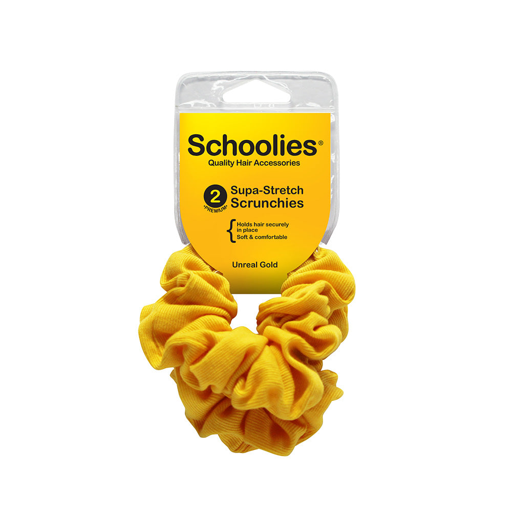Schoolies #SC216 Scrunchie Unreal Gold 2pc