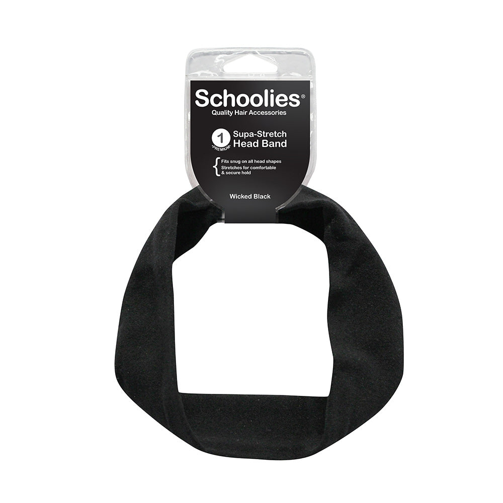 Schoolies #SC238 Headband Wicked Black 1pc