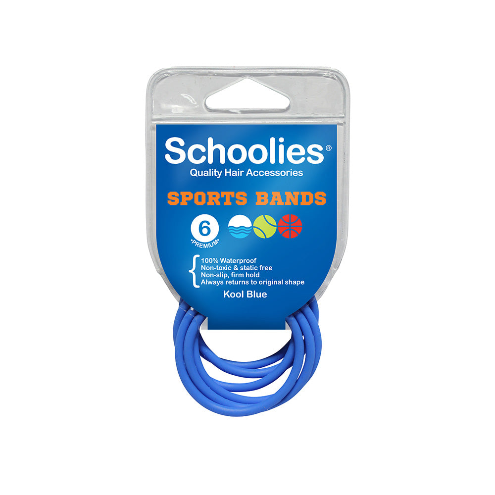 Schoolies #SC482 Sports Bands Kool Blue 6pc
