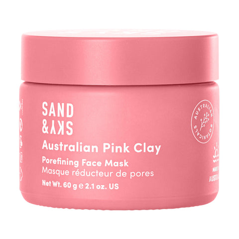 Sand & Sky Australian Pink Clay Porefining Face Mask 60g tub 