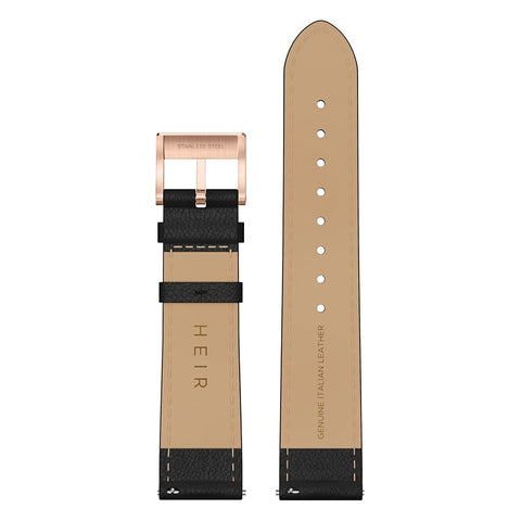 Heir Watches Classic Strap Black/Rose Gold