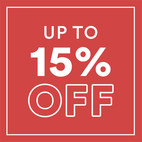 Up to 15% off
