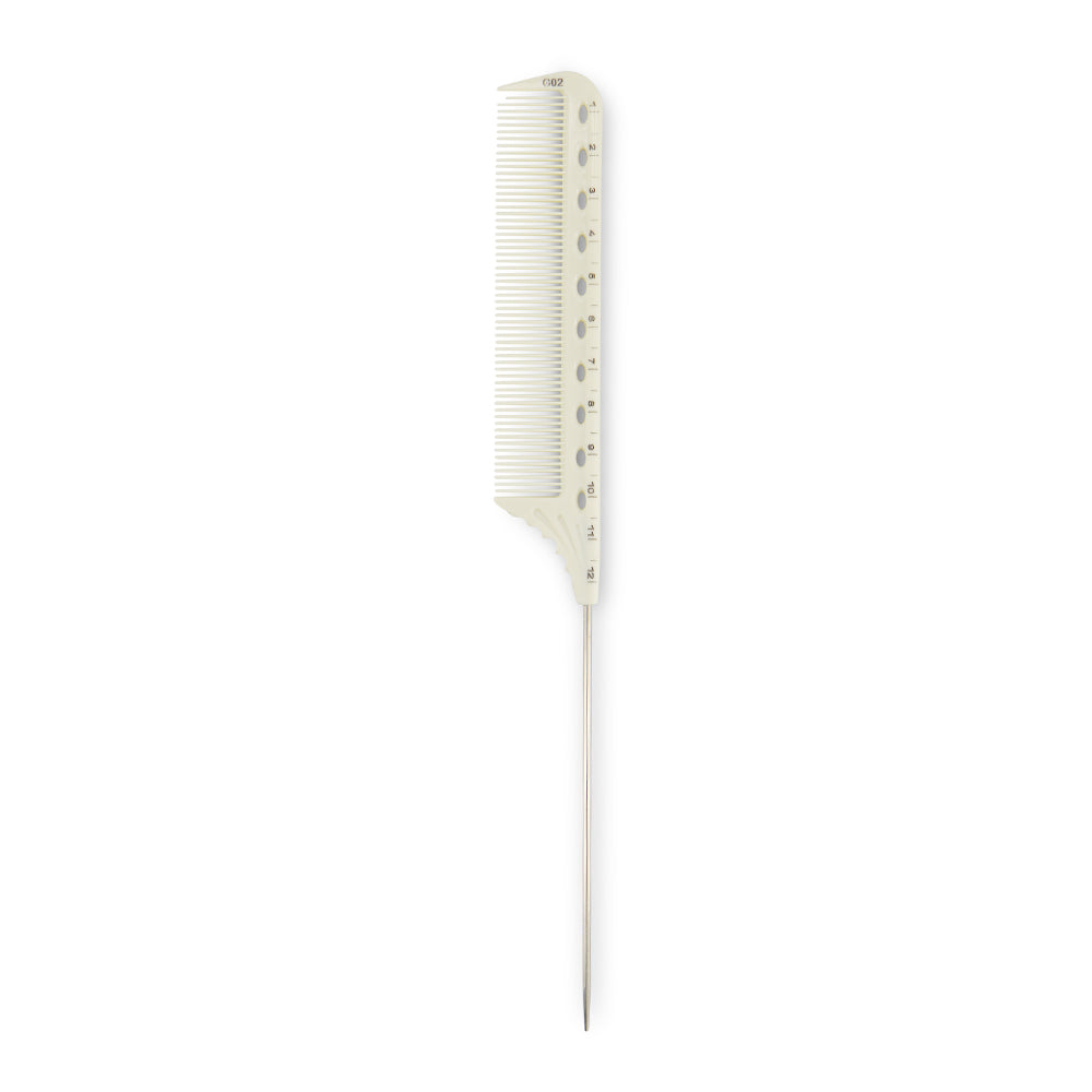 Graduate Metal Tail Comb White