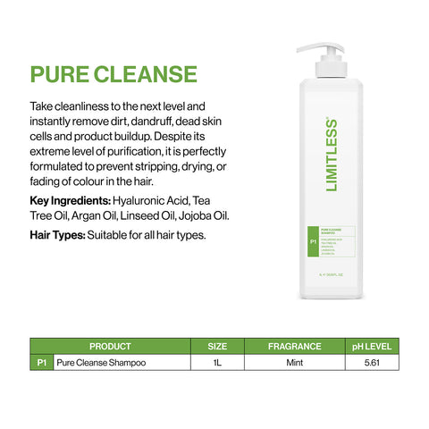 Limitless P1 Pure Cleanse Shampoo 1L