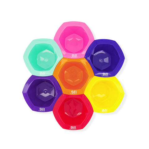 AMR Professional Connecting Tint Bowl 7Pc Set Small Rainbow
