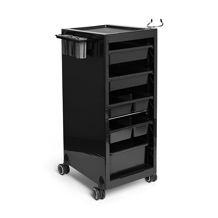 Beauty Supply Co. 5 Drawers Trolley Black