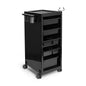 Beauty Supply Co. 5 Drawers Trolley Black