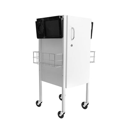 Beauty Supply Co. Deluxe Lockable Metal Trolley White