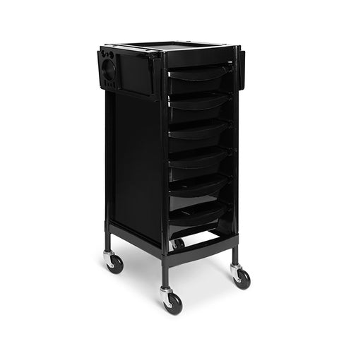 Beauty Supply Co. Deluxe 6 Drawers Trolley Black