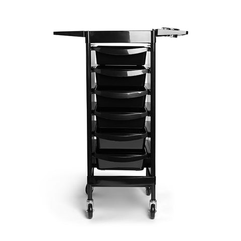 Beauty Supply Co. Deluxe 6 Drawers Trolley Black