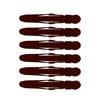 Crocodile Clips Matte Brown 6Pk