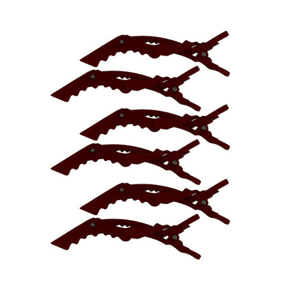 Crocodile Clips Matte Brown 6Pk