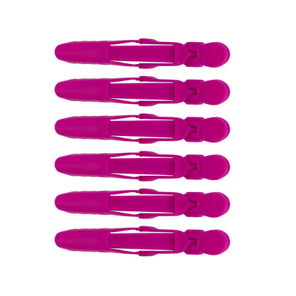 Crocodile Clips Matte Purple 6Pk