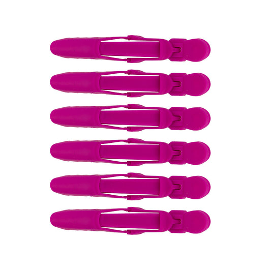 Crocodile Clips Matte Purple 6Pk