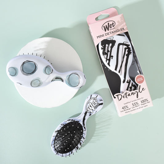WetBrush Mini Motif - Pink Lines
