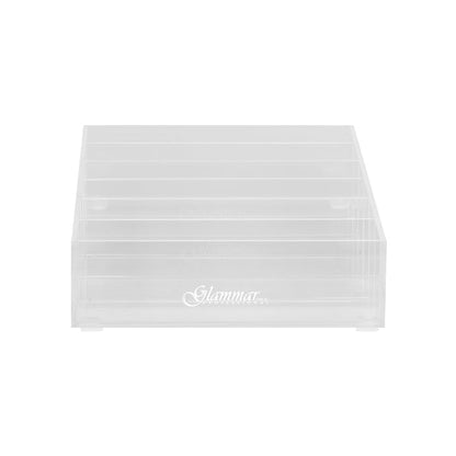 Glammar Acrylic Makeup Powder Organiser 6 Slots Clear