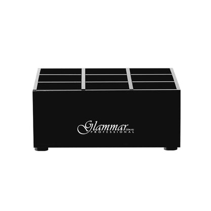 Glammar Acrylic Makeup Lipstick Organiser 9 Slots Black