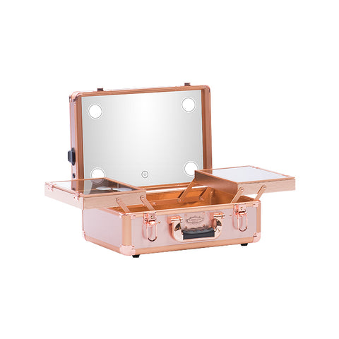 Justine Hollywood Vanity Mirror Makeup Case With LED Small