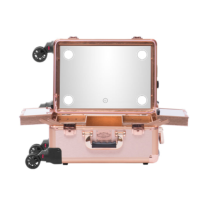 Vanity case with online mirror