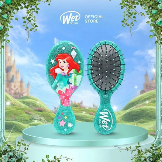 WetBrush Disney Princess Glitter Ball Mini Detangler - Ariel Teal