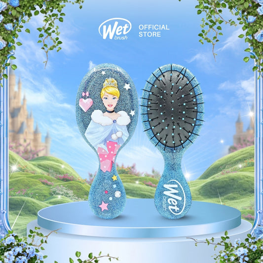 WetBrush Disney Princess Glitter Ball Mini Detangler - Cinderella Blue